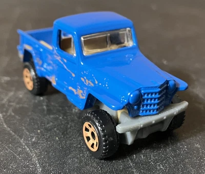 Blue 1951 Willys Jeep Pickup 4x4 - Matchbox Truck Series 7/12 1:64 Diecast CLEAN - Image 1 of 4