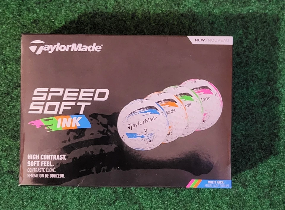 Pelotas de golf TaylorMade SpeedSoft Ink (1 docena) - Sensación suave, alta visibilidad - NUEVAS Foto 1 de 1