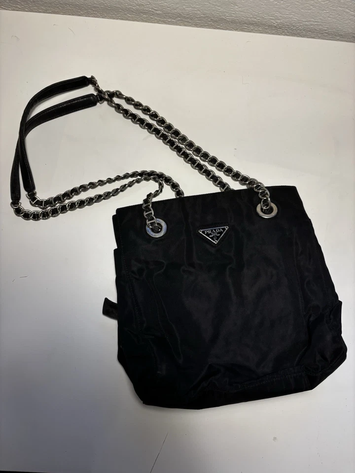 Borsa PRADA Vintage Tessuto Nylon Catena - Immagine 1 di 4