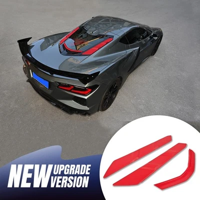 Rear Dry Bay Vent Blocks Cover Waterproof RED For Corvette C8 Coupe Z51 2023 24 - Image 1 of 4