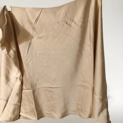 Falda de satén A New Day 3X crema ancha interior banda elástica hasta la rodilla fiesta cena Foto 1 de 4