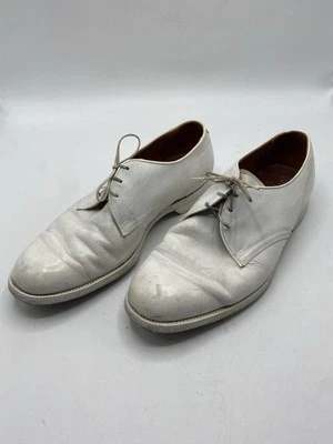 Mens Vintage Military Regal USMC APP’D White Dress Shoes Size 8.5E - Image 1 of 4