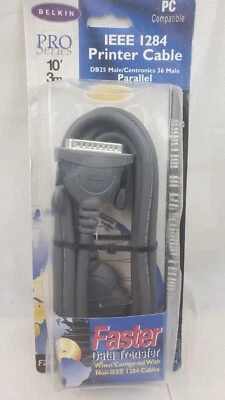 Belkin 1284 IEEE 10' Ten Foot Printer Cable F2A046-10 Pro Series - Image 1 of 2
