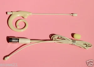Pro Ear-Hook Headset Microphone for Audio-Technica Hirose 4-Pin Spiral Design - Picture 1 of 4