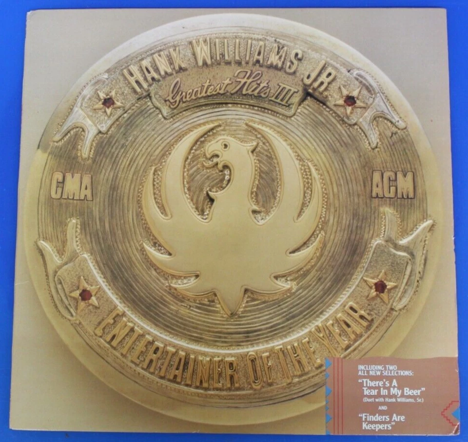 Hank Williams Jr.-Greatest Hits III Vinyl LP-Warner/Curb-9 W1-25834  1989 - Image 1 of 1