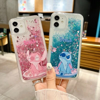 Para vários telefones capa desenho animado bonito ponto flor de pêssego líquido bling areia movediça  - Imagem 1 de 4