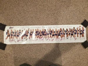 Póster de equipo autografiado vintage de las porristas de los Minnesota Vikings 2002 8,5""x39"" WOW - Imagen 1 de 5