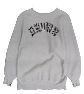 Vintage braunes University Champion umgekehrtes gewebtes Sweatshirt Größe XL grau 90er - Bild 1 von 6