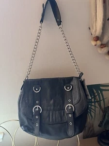 Big Buddha schwarze Hobo, Beuteltasche Schulter Handtasche/goldfarbene Akzente/brandneu - Bild 1 von 11