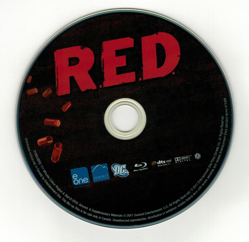 RED (Blu-ray disc) 2010 Bruce Willis Morgan Freeman John Malkovich Helen Mirren - Image 1 of 1
