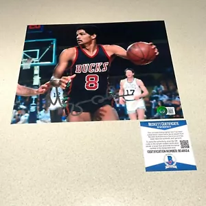 MARQUES JOHNSON autographed signed 8X10 MILWAUKEE BUCKS BECKETT BAS COA BE48124 - Picture 1 of 1