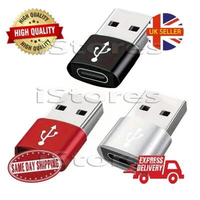 USB 3.1 Type C Female to USB A Male Adapter Converter Charger Connector Plug - Image 1 of 4