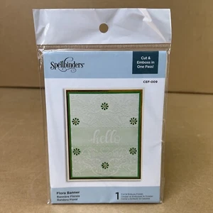 NEW - Spellbinders  Cut & Emboss Folder Flora Banner CEF-009 - Picture 1 of 2