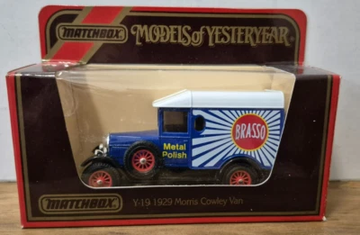 Y 19 1929 Morris Cowley Van BRASSO Models of Yesteryear Matchbox in J Box - Bild 1 von 2