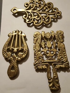 Messing Fuß Untersetzer Wand Dekor Kochplatte Menge 3-vtg - Bild 1 von 6