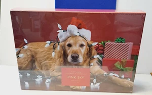 Argento Pink Sky SANTA I'VE BEEN A GOOD BOY Golden Retriever Dog Puzzle Sealed - Picture 1 of 7