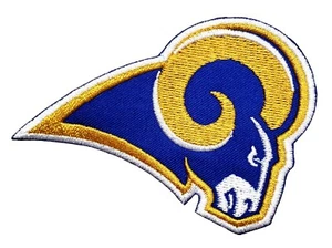 Los Angeles Rams NFL Football Embroidered Iron On Patch 4.75" x 3.25" Gold - Picture 1 of 3