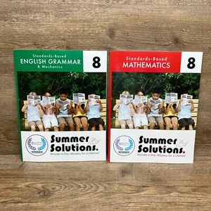 Summer Solutions Standards-Based English Grammar & Mathematics Level 8 - Picture 1 of 10