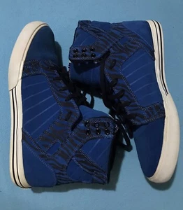 SUPRA / Skytop / MUSKA 001 / Size 9 / Tiger Striped / Blue / Chad Muska / Shoes - Picture 1 of 12