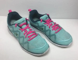 Champion Athletic Womens Size 7 M Running Walking Shoes Turquoise Pink Sneaker - Picture 1 of 7