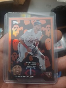 2023 Topps Update Edouard Julien RC Orange & Black Ghosts  SSP Twins