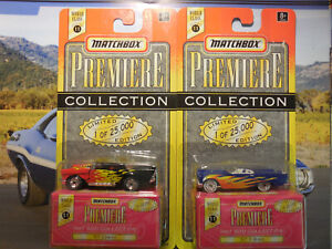 Matchbox Premiere Collection LOT 2 FORD 57 T-Bird  57 Chevy REAL RIDERS FREE SHP