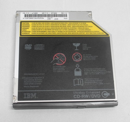 39T2669 IBM LENOVO DVD/CD-RW WITH BEZEL THINKPAD R60 SERIES 