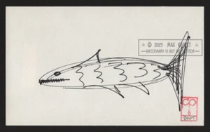 Jagged Tooth Fish * Abstract Series 2005 C Peterson * Original Tuschefederzeichnung - Bild 1 von 18