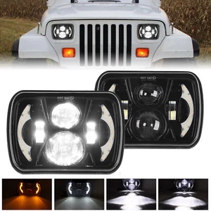 For Chevy Express Cargo Van 1500 2500 3500 7x6'' 5x7'' LED Headlights DRL - Pair - Picture 1 of 19