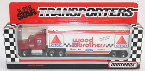 Morgan Shepherd #21 Citgo Wood Brothers NASCAR ~ Matchbox Super Star Transporter - Picture 1 of 9