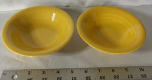 2 Vintage Harlequin Yellow 5 9/16" Fruit Bowls *Perfect!* - Picture 1 of 2