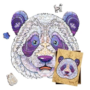 Woods Story Wooden Jigsaw Puzzles For Adults Amazing Panda With Gift Box Size XL - Picture 1 of 9