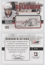 2009-10 ITG Heroes and Prospects Auto Landon Ferraro #A-LF Auto