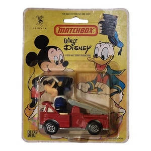 Vintage Matchbox Walt Disney 1979 Mickey Mouse WD-1 Fire Truck Red Cartoon - Picture 1 of 3