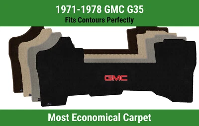 Alfombra de primera fila Lloyd Velourtex para 1971-1978 GMC G35 con logotipo rojo GMC 1 Foto 1 de 4