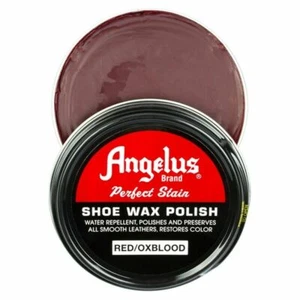 Angelus Perfect Stain Cuero Botas Esmalte de Cera Crema - ROJO/OXBLOOD - 3 oz - Imagen 1 de 2