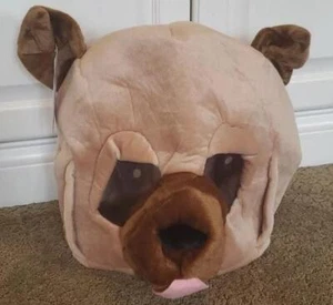 Child Teen Adult Dan Dee Plush DOG Big greeters Head Mask Halloween Pug Bear NWT - Picture 1 of 1