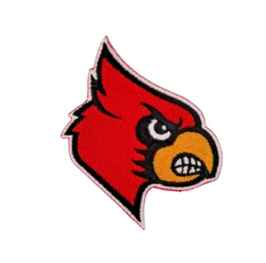 Parche bordado de hierro/coser con logotipo del equipo Louisville Cardinals de 3 pulgadas - Imagen 1 de 3
