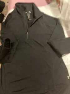 Mondetta Womans Medium Black Quarter Zip Active Jacket With Thumb Holes! - Picture 1 of 14