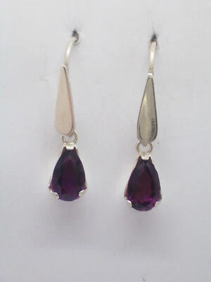 Orecchini pendenti in ARGENTO 925 con Pietra viola - imitazione ametista - - Immagine 1 di 4