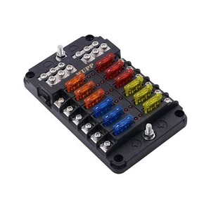 Wupp Boot Sicherungsblock wasserdicht Sicherungsplatte LED Warnanzeige hochwertig - Bild 1 von 7