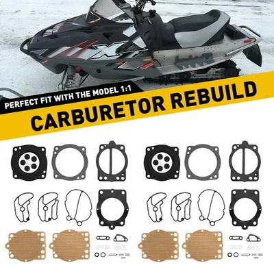 Metal & Rubber Fits Polaris SLH 1998 1999-2003 Pair Sets Carburetor Rebuild Kits Foto 1 de 4