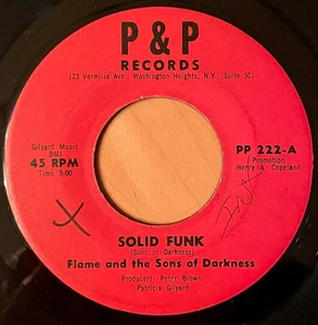 FLAME & THE SONS OF DARKNESS Solid Funk   P&P 1972 FUNK SOUL 45 HEAR   VG+ - Picture 1 of 3