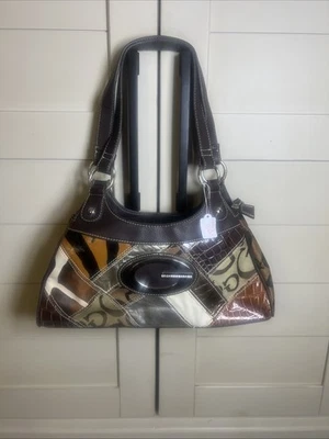 Bolso de Hombro Baguette Vintage Guess Estampado Leopardo - Retazos Raro Y2K Retro Foto 1 de 4