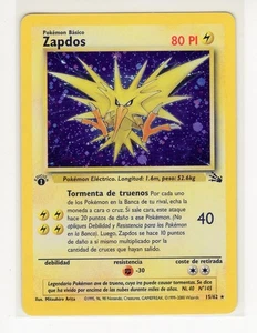 *READ* ~ESP~ SPANISH Zapdos 1st Edition Jungle Holo 15/62 Pokemon Card (TLB) - Picture 1 of 6