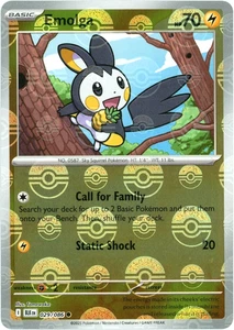 Emolga (Poke Ball Reverse Holo) - 029/086 - Black Bolt - Casi nuevo/Muy nuevo - Pokemon - Imagen 1 de 1