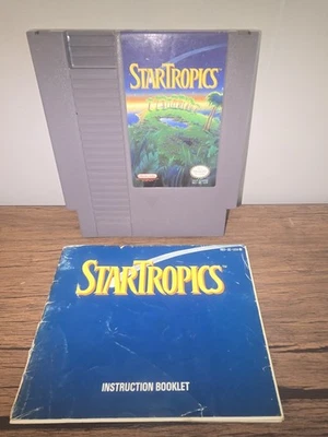 1990 STAR TROPICS Nintendo Entertainment System NES Game & Manual Vintage Video - Image 1 of 4