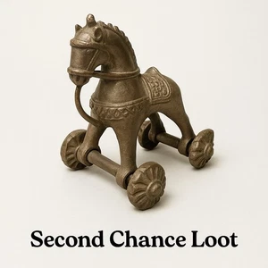 Vintage Bronzeguss Spielzeug Pferd - Bild 1 von 3