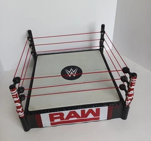 WWE WWF RAW Wrestling Ring Arena Spring Loaded Mattel 2010 13" x 13" Flip Action - Picture 1 of 5
