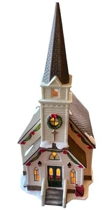 O'Well 2003 Limited Edition Keramik Steilkirche mit Licht & Schnee auf Dach - Bild 1 von 8